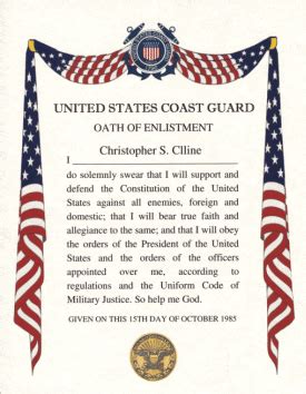 Coast Guard Oath of Enlistment