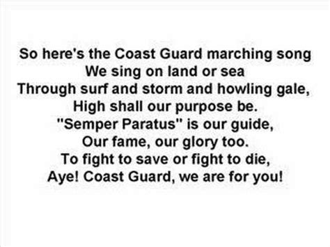 Coast Guard Song Lyrics Image