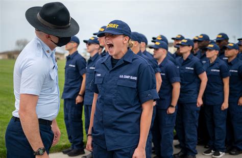 Coast Guard recruits in training