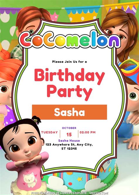 Cocomelon Birthday Invitation Templates Gallery 7