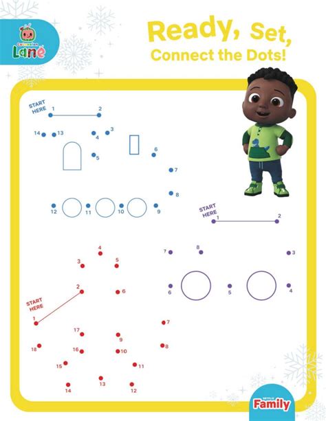 Cocomelon Connect the Dots Worksheet