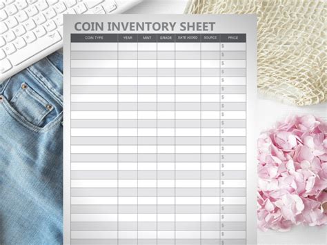 Coin Inventory Sheets