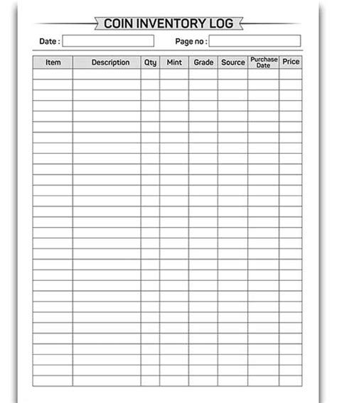 Coin Inventory Tracker Template