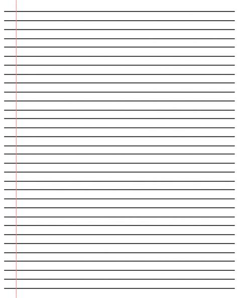 College-Ruled Lined Number Paper