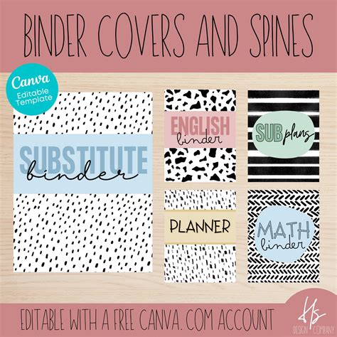 Colorful binder covers