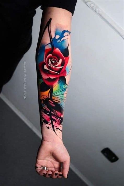 Colorful Forearm Tattoos