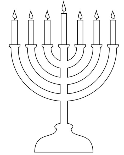 Colorful Menorah Template Design