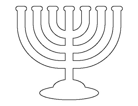 Colorful Menorah Template Printable Design