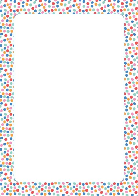 Colorful Polka Dot Border