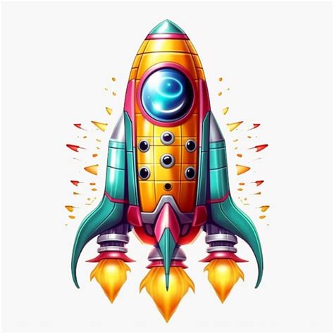 Colorful Rocket Illustration