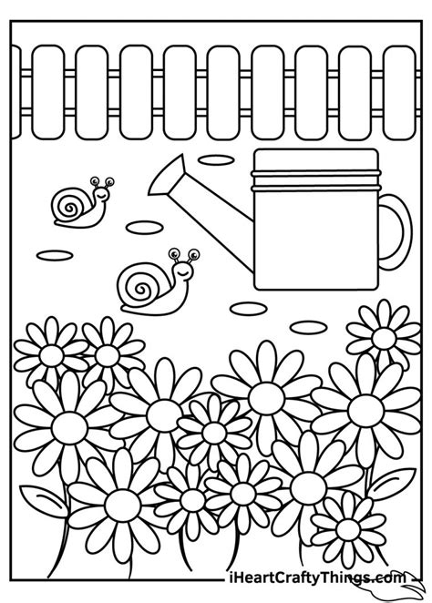 Coloring Pages for Kids Garden Theme