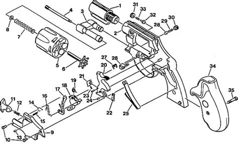 A schematic of the Colt Detective Special revolver