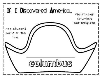 A picture of a printable Christopher Columbus hat template