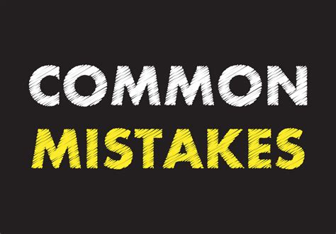 Description of Common Mistakes