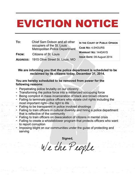 Complete Eviction Notice Template