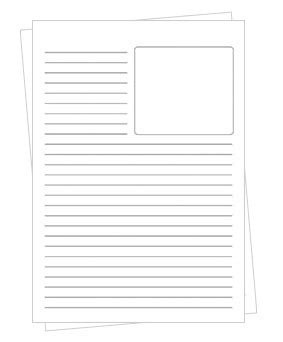 Conclusion Using Free Printable Lined Paper With Picture Box Templates