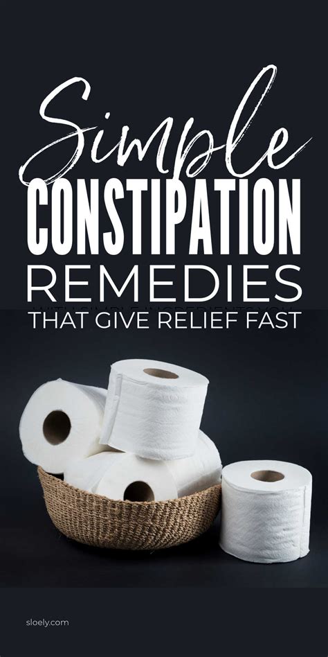 Constipation relief options