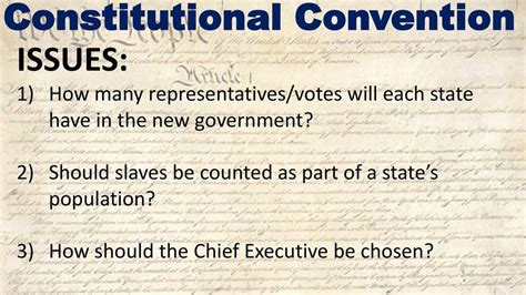 Constitutional Convention Issues