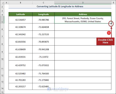 Convert Addresses to Latitude and Longitude