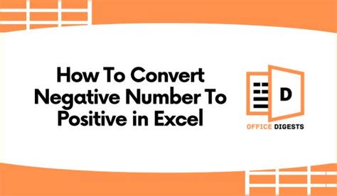 Converting Negative Numbers in Excel