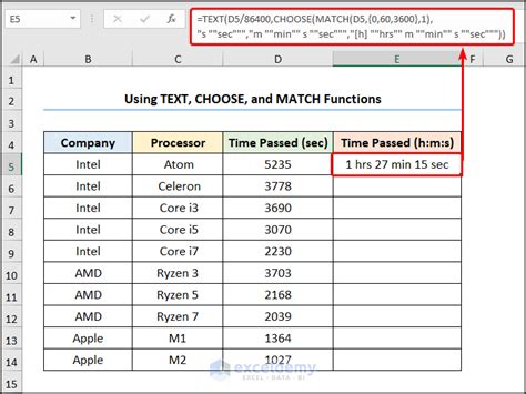 Converting seconds to hours, minutes, and seconds in Excel