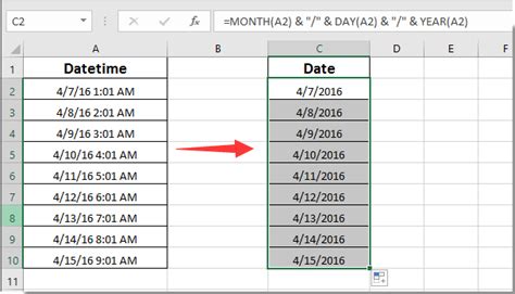 Converting datetime to date in Excel tips and best practices