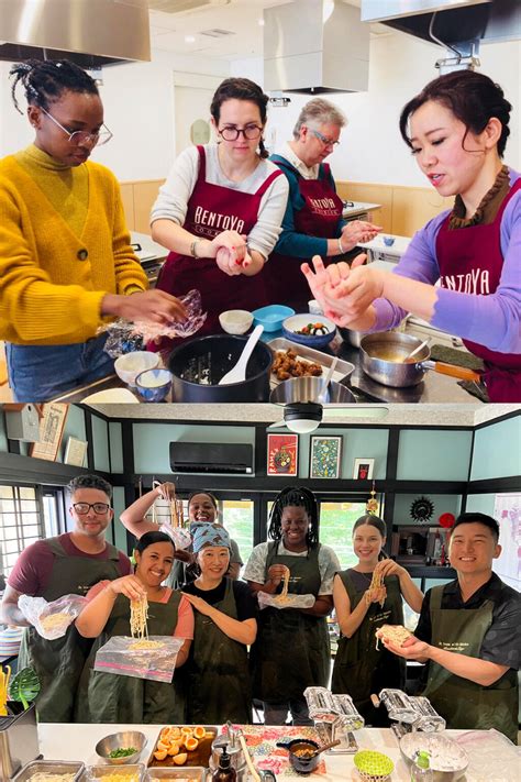 A couple taking a cooking class together