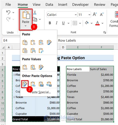 Copy Pivot Table Values With Formatting VBA