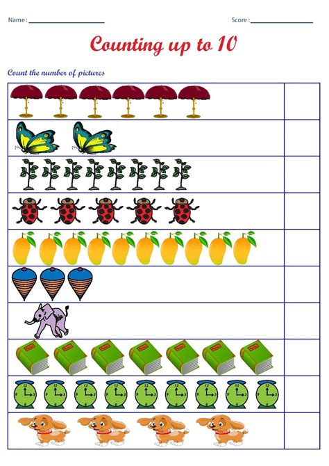 Counting Worksheets For Kids 7