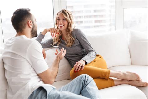 A couple communicating in the kitchen