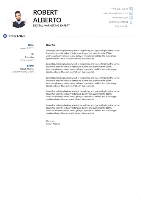 Cover Letter Templates Example 10