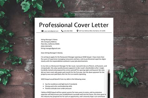 Cover Letter Templates