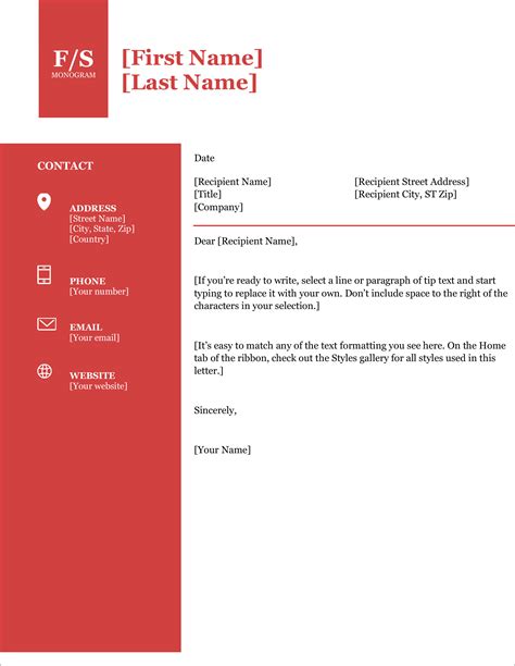 Cover Letter Templates