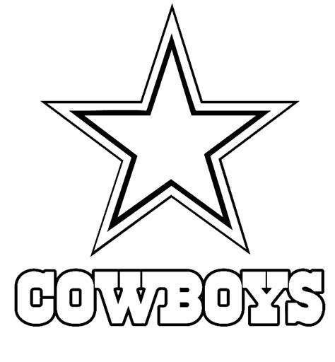 Cowboys Star Coloring Page