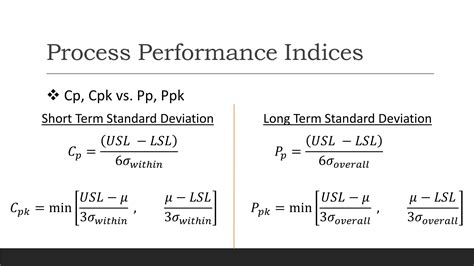 Cpk process performance