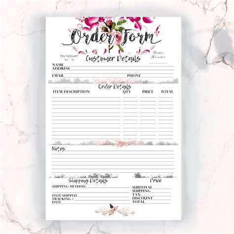 Craft Business Order Forms