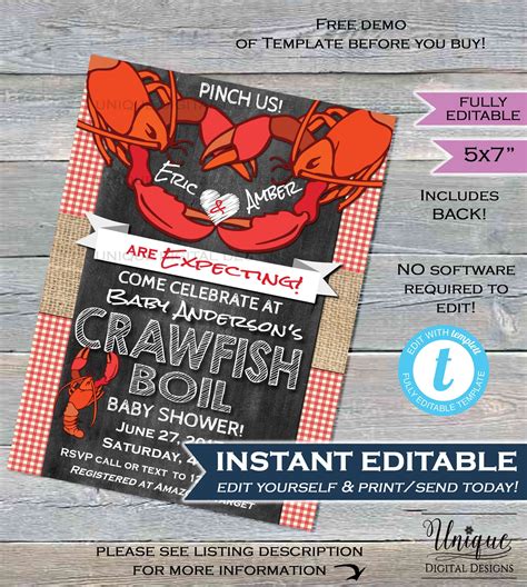 Free Crawfish Boil Invitation Template