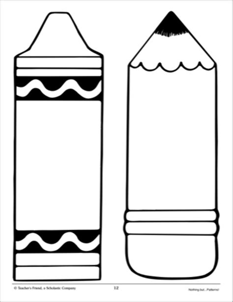 Crayon outline printable 3