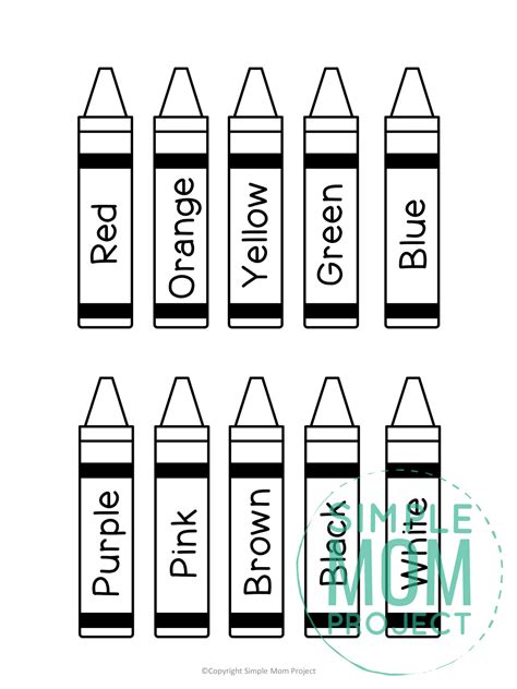 Crayon outline printable 4