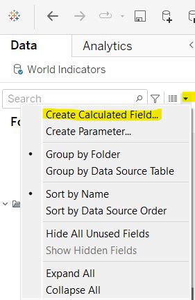 Create Calculated Field