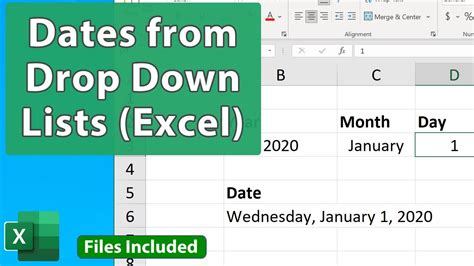 Create Drop Down Date In Excel