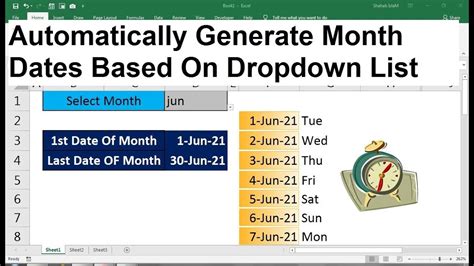 Create Drop Down Date In Excel Using VBA Macro