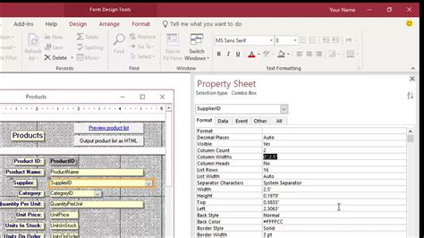 Create Drop Down List Using Combo Box