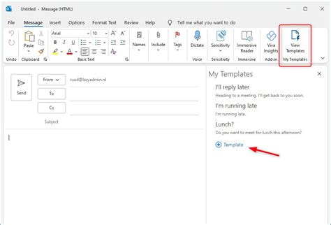 Create Email Template In Outlook