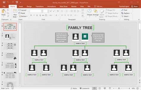 Creating a Family Tree Template in PowerPoint