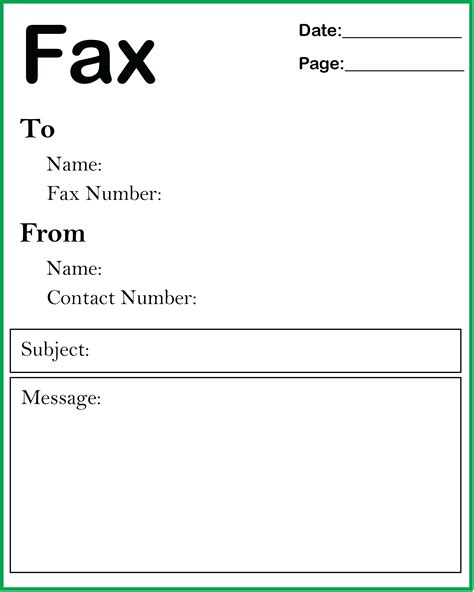 Create Fax Cover Sheet Template Google Docs