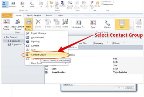 Create Outlook Distribution List