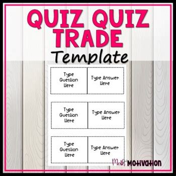 Create Quiz Quiz Trade Template