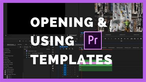 Create Templates In Adobe Premiere Pro