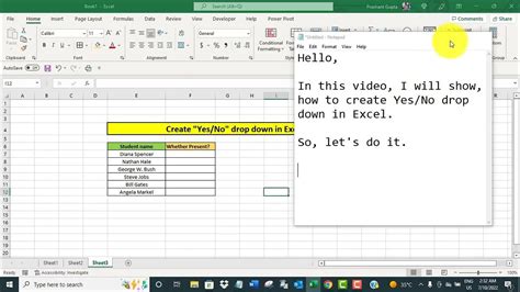 Create Yes No Drop Down Menu Excel Example 7